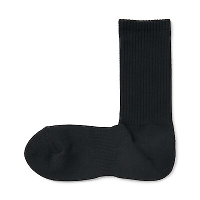 紳士　足なり直角　パイル編み　靴下（厚手・無地）