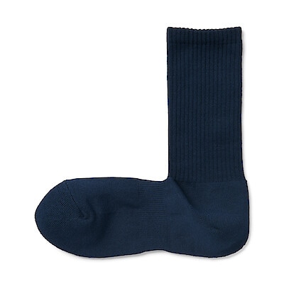 紳士　足なり直角　パイル編み　靴下（厚手・無地）