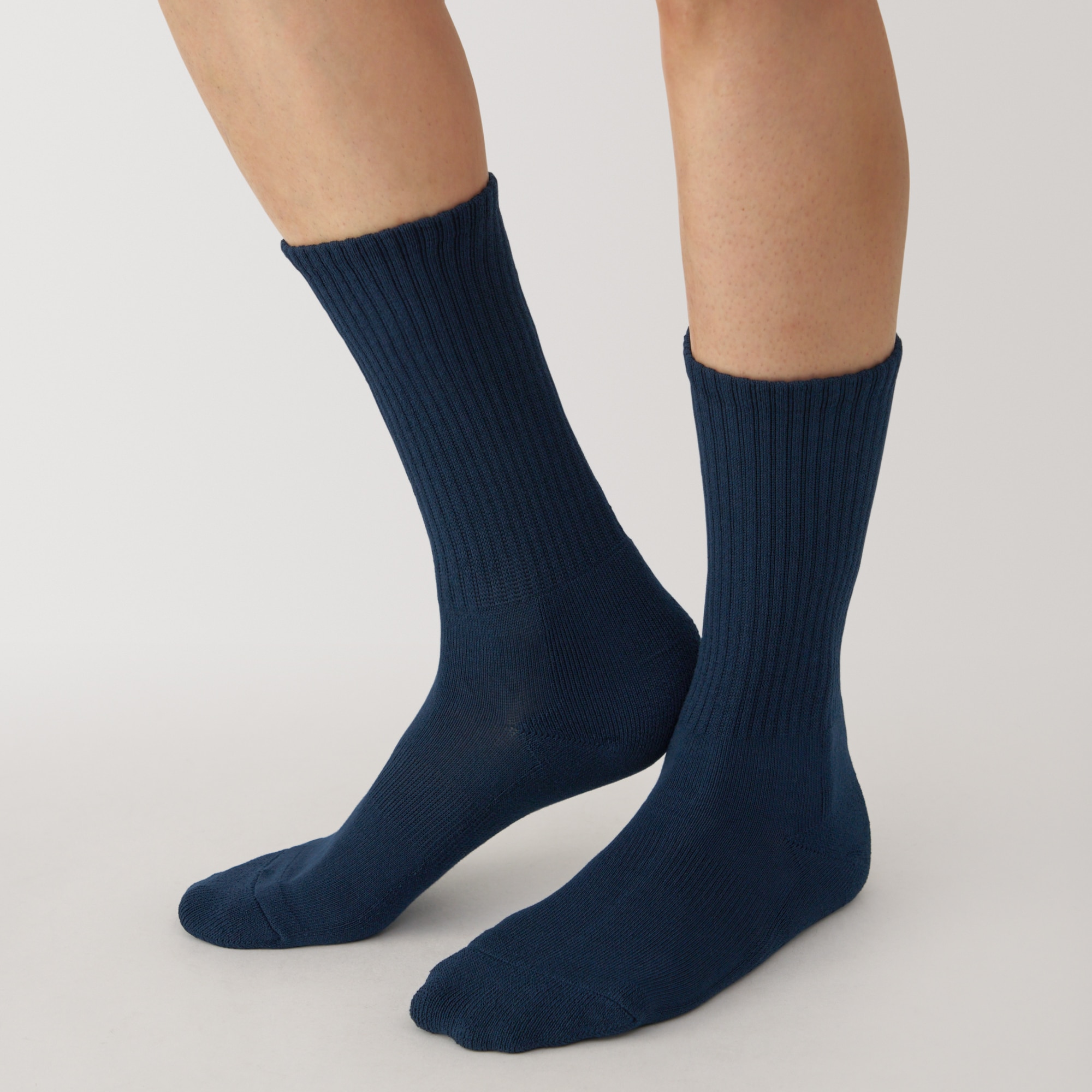 紳士　足なり直角　パイル編み　靴下（厚手・無地）