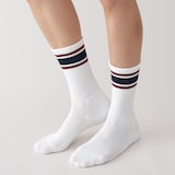 紳士　足なり直角　パイル編み　靴下（厚手・ライン）