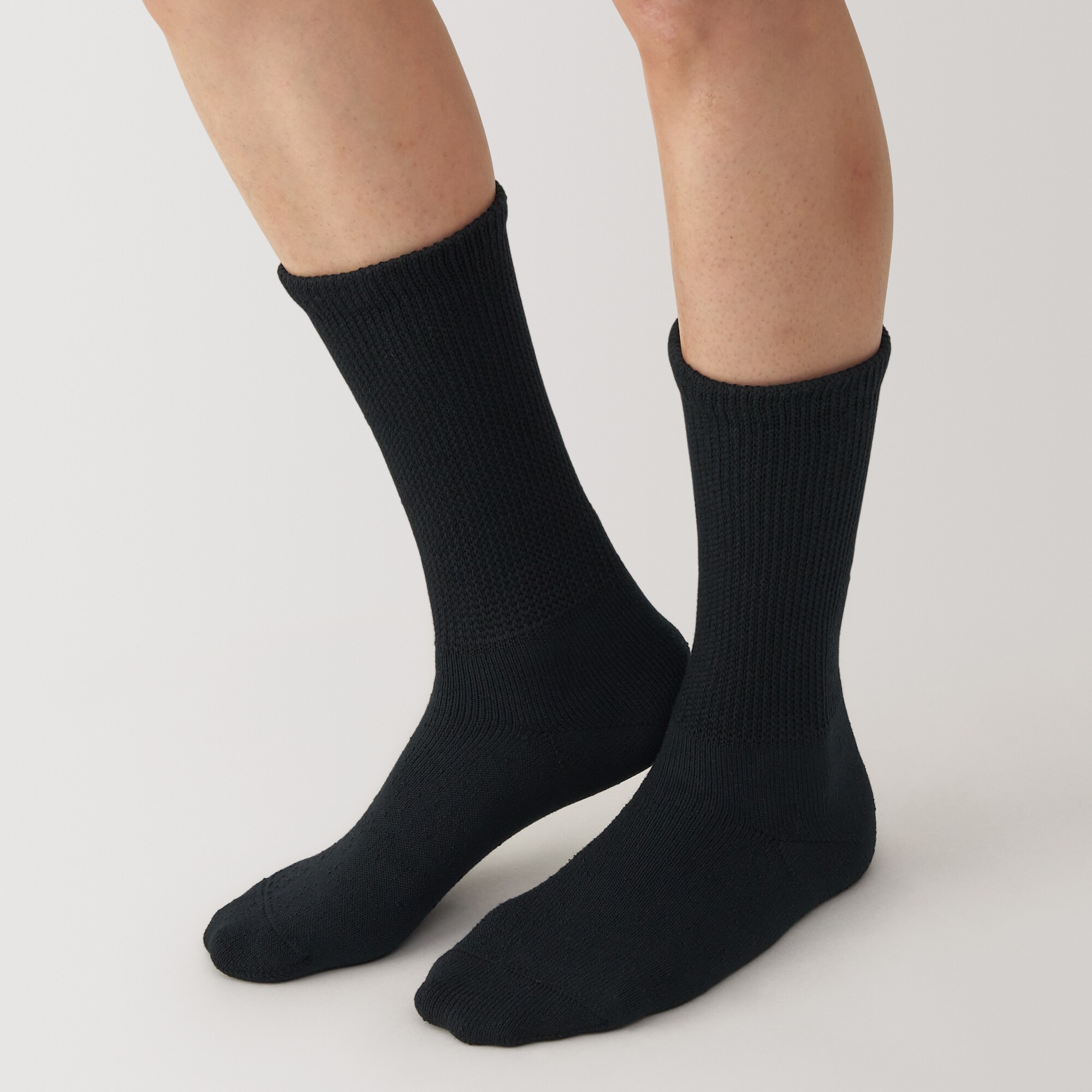 紳士　足なり直角　パイル編み　履き口のびのび　靴下