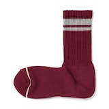 紳士　足なり直角　あったか綿　厚手靴下（ウール入り・ライン）