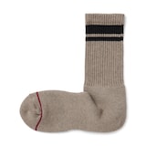 紳士　足なり直角　あったか綿　厚手靴下（ウール入り・ライン）