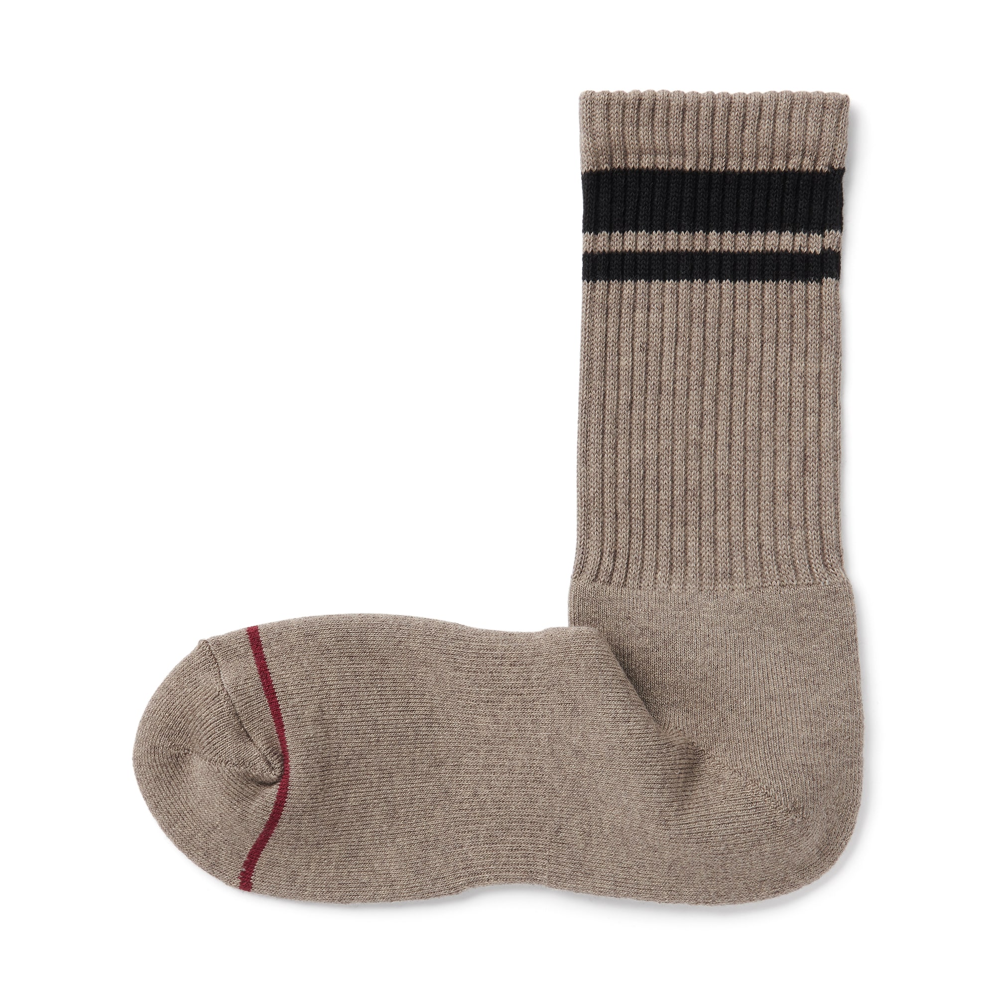 紳士　足なり直角　あったか綿　厚手靴下（ウール入り・ライン）