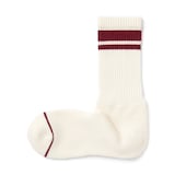 紳士　足なり直角　あったか綿　厚手靴下（ウール入り・ライン）