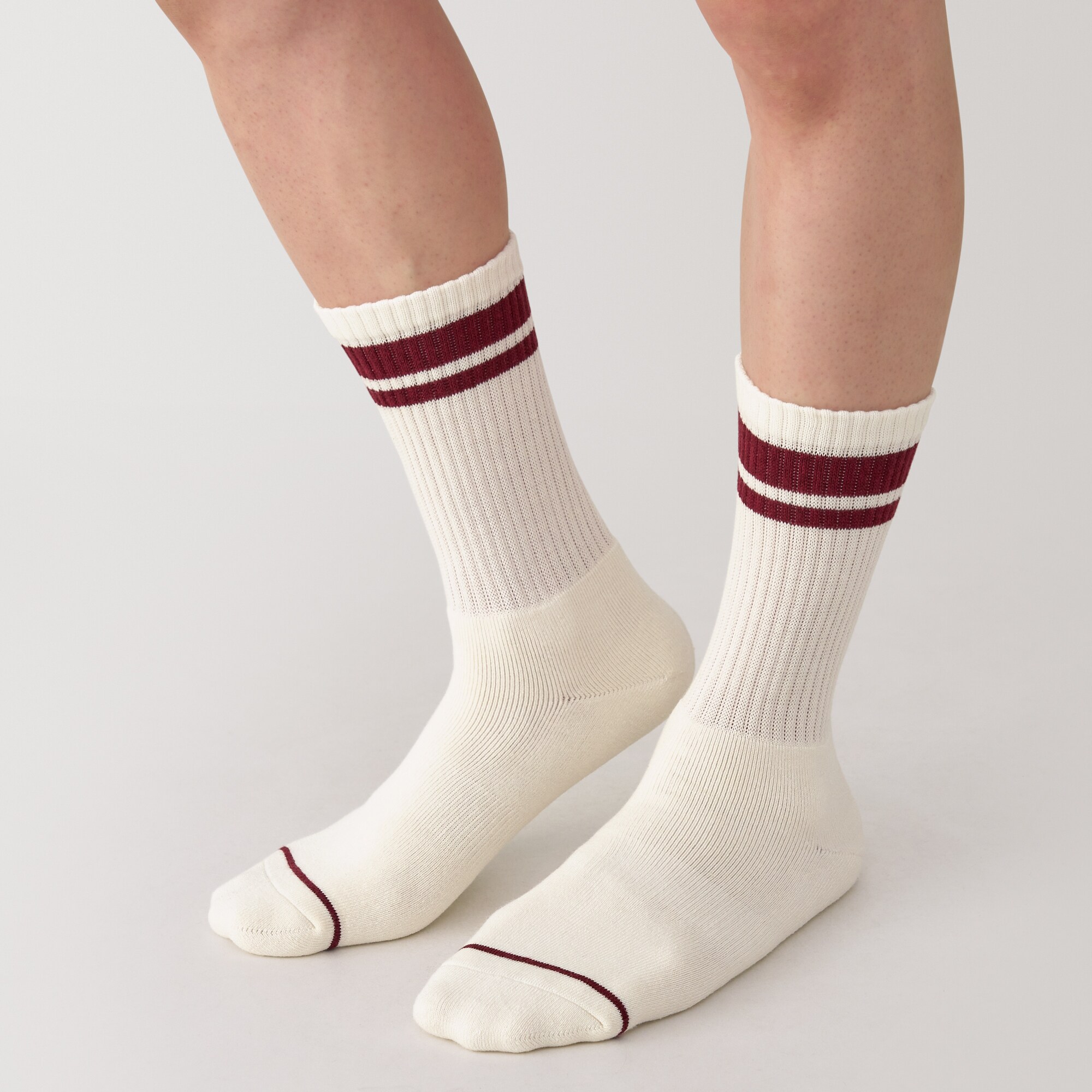 紳士　足なり直角　あったか綿　厚手靴下（ウール入り・ライン）