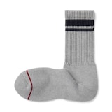 紳士　足なり直角　あったか綿　厚手靴下（ウール入り・ライン）