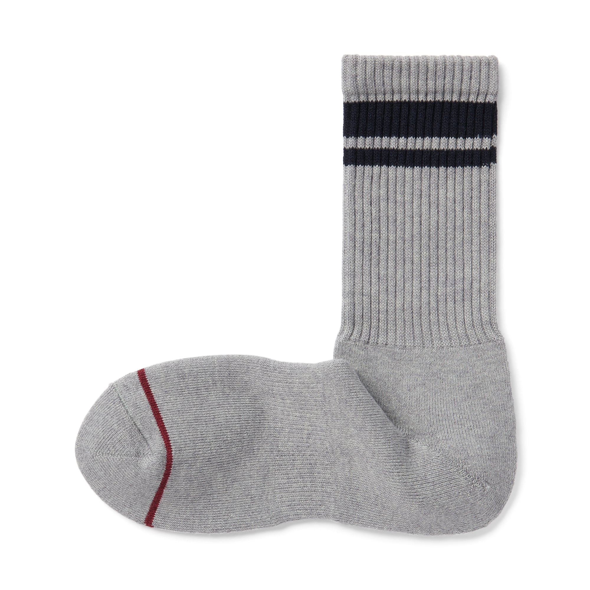 紳士　足なり直角　あったか綿　厚手靴下（ウール入り・ライン）