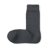 紳士　足なり直角　パイル編み　厚手ルームソックス