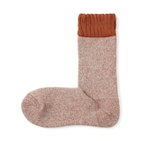 紳士　足なり直角　パイル編み　厚手ルームソックス