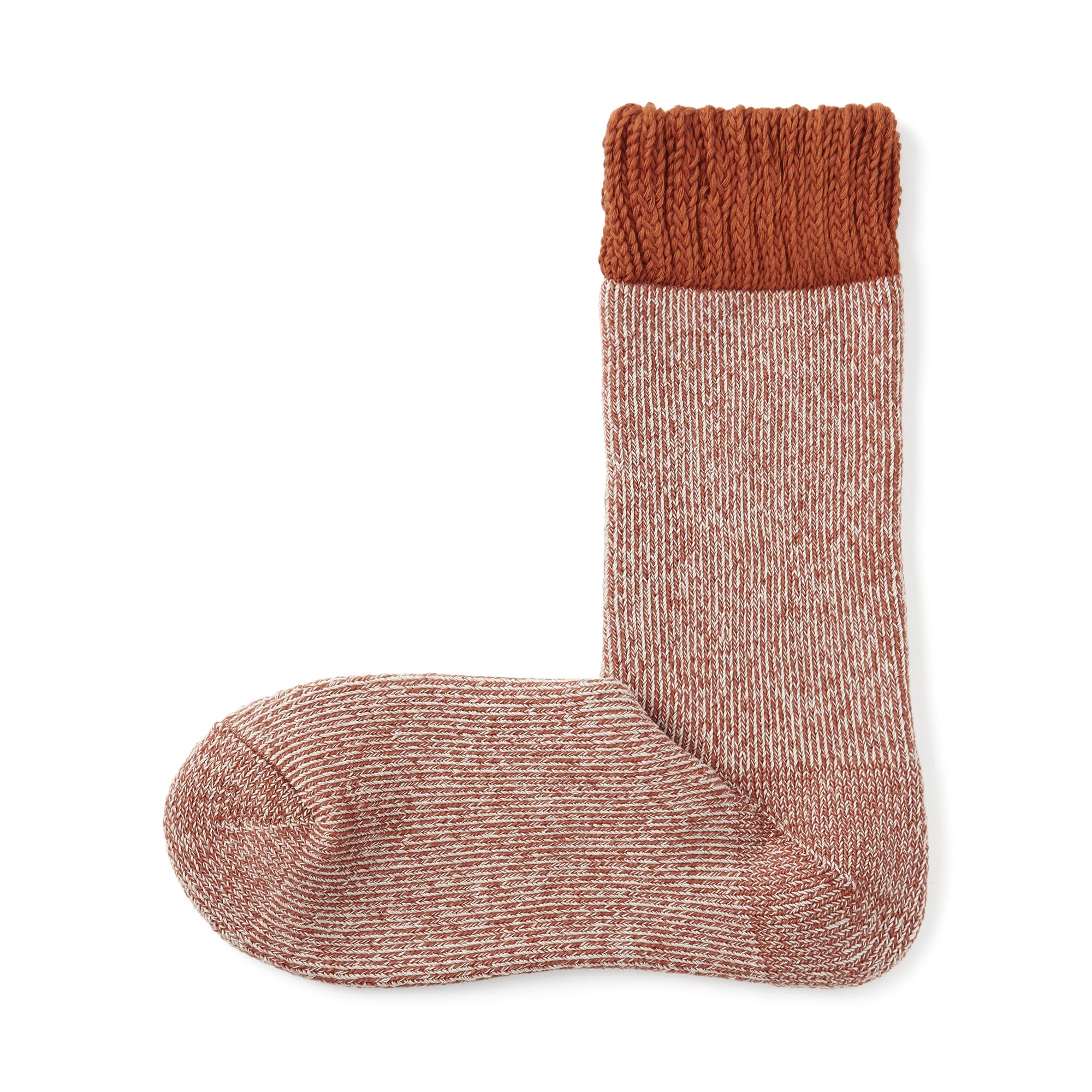 紳士　足なり直角　パイル編み　厚手ルームソックス