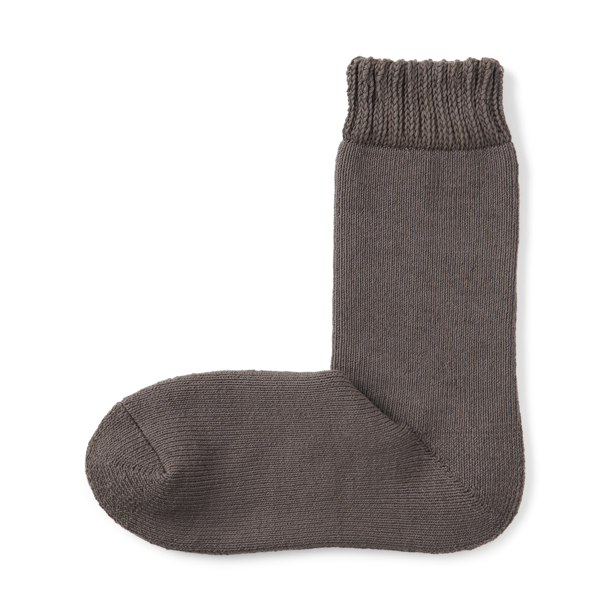 紳士　足なり直角　パイル編み　厚手ルームソックス