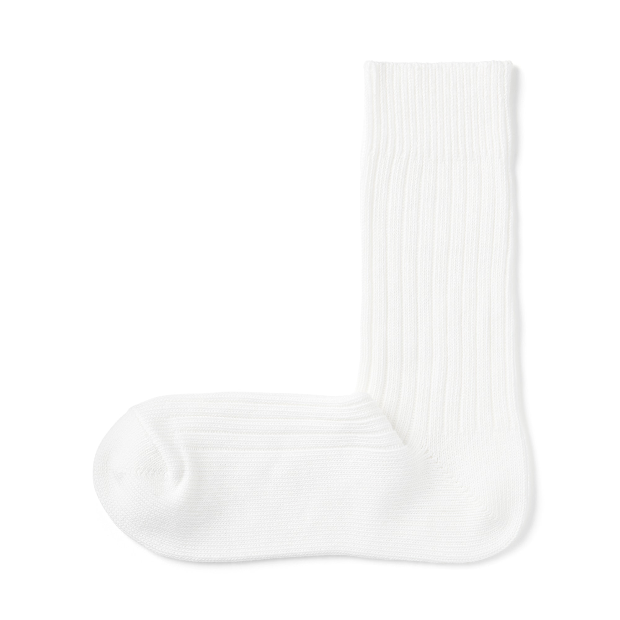 紳士　足なり直角　リブ編み　厚手靴下