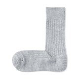 紳士　足なり直角　リブ編み　厚手靴下