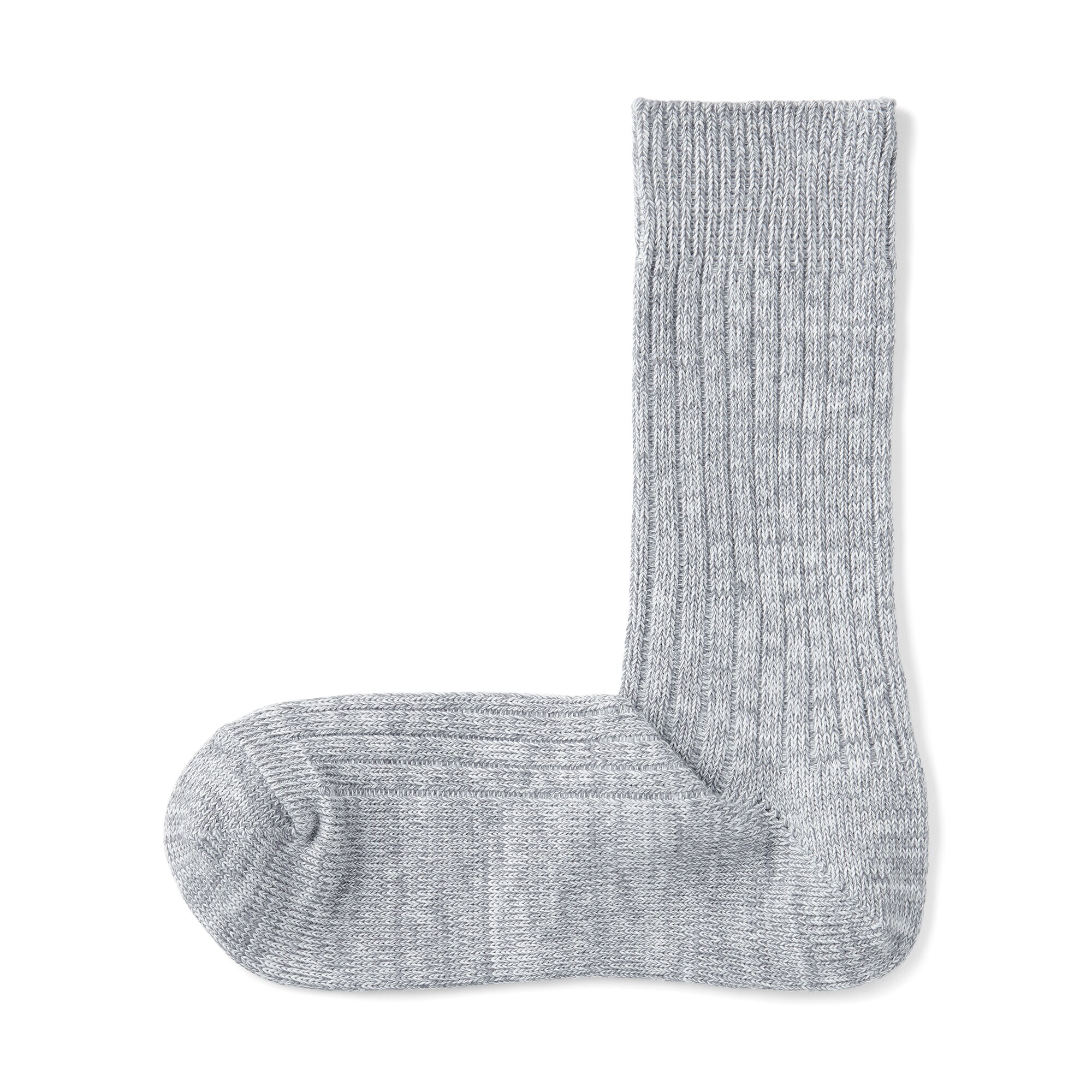 紳士　足なり直角　リブ編み　厚手靴下