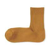 紳士　足なり直角　リブ編み　厚手ショート丈靴下