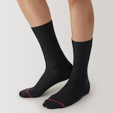 紳士　足なり直角　あったか綿　リブ編み靴下（ウール入り）