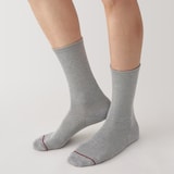 紳士　足なり直角　あったか綿　足首に沿う靴下（ウール入り）