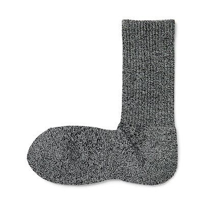 紳士　足なり直角　パイル編み　靴下（厚手・無地）