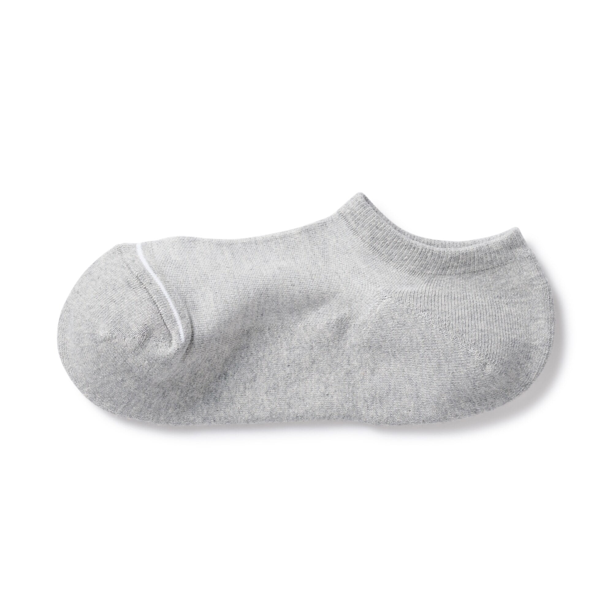 婦人　足なり直角　パイル編みスニーカーイン　※杢色