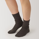 婦人　足なり直角　履き口やわらか　ざっくり編み靴下