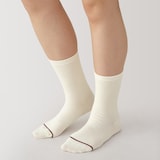 婦人　足なり直角　履き口やわらか　あったか綿　靴下（ウール入り・口ゴムなし）