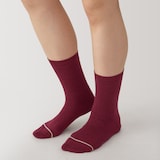 婦人　足なり直角　履き口やわらか　あったか綿　靴下（ウール入り・口ゴムなし）
