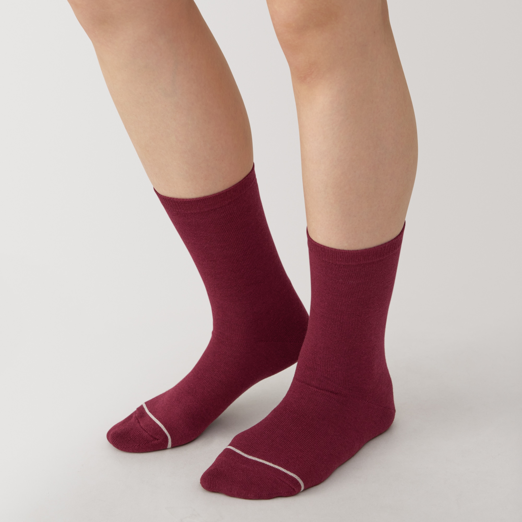 婦人　足なり直角　履き口やわらか　あったか綿　靴下（ウール入り・口ゴムなし）