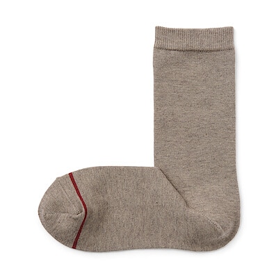 婦人　足なり直角　履き口やわらか　あったか綿　靴下（ウール入り・口ゴムなし）