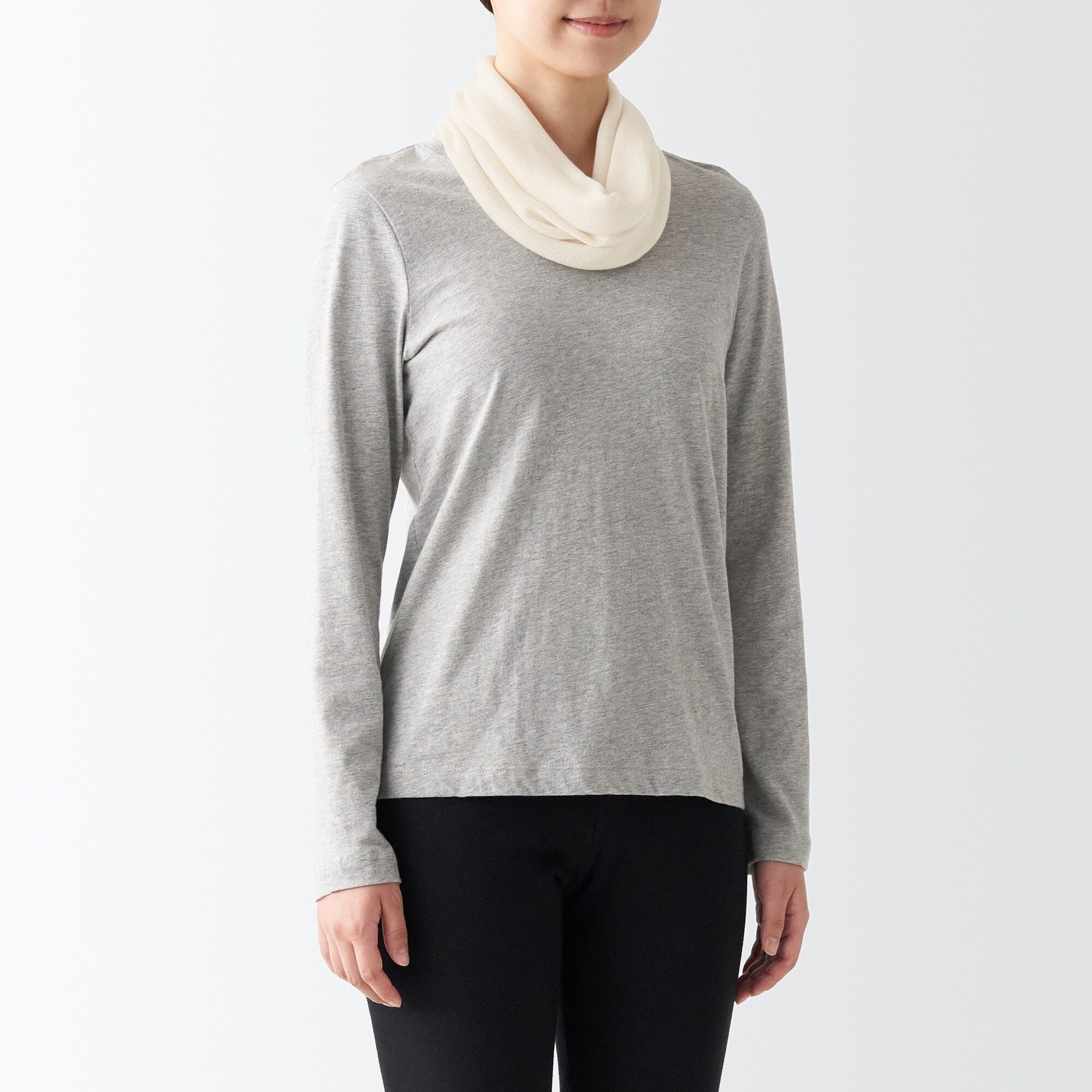 シルク　腹巻にもなるネックウォーマー