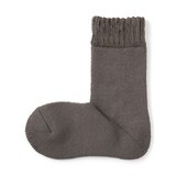 婦人　足なり直角　パイル編み　厚手ルームソックス