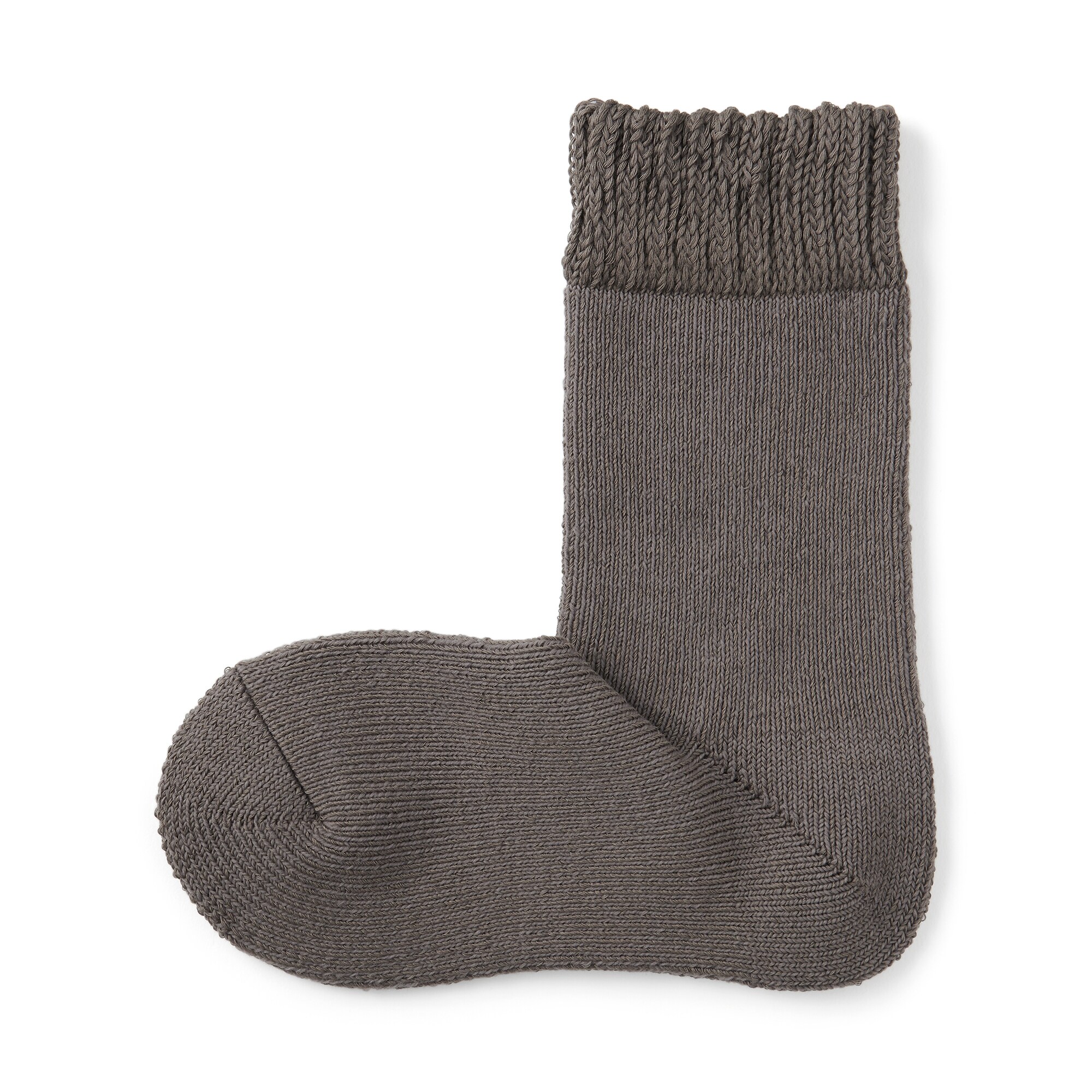 婦人　足なり直角　パイル編み　厚手ルームソックス