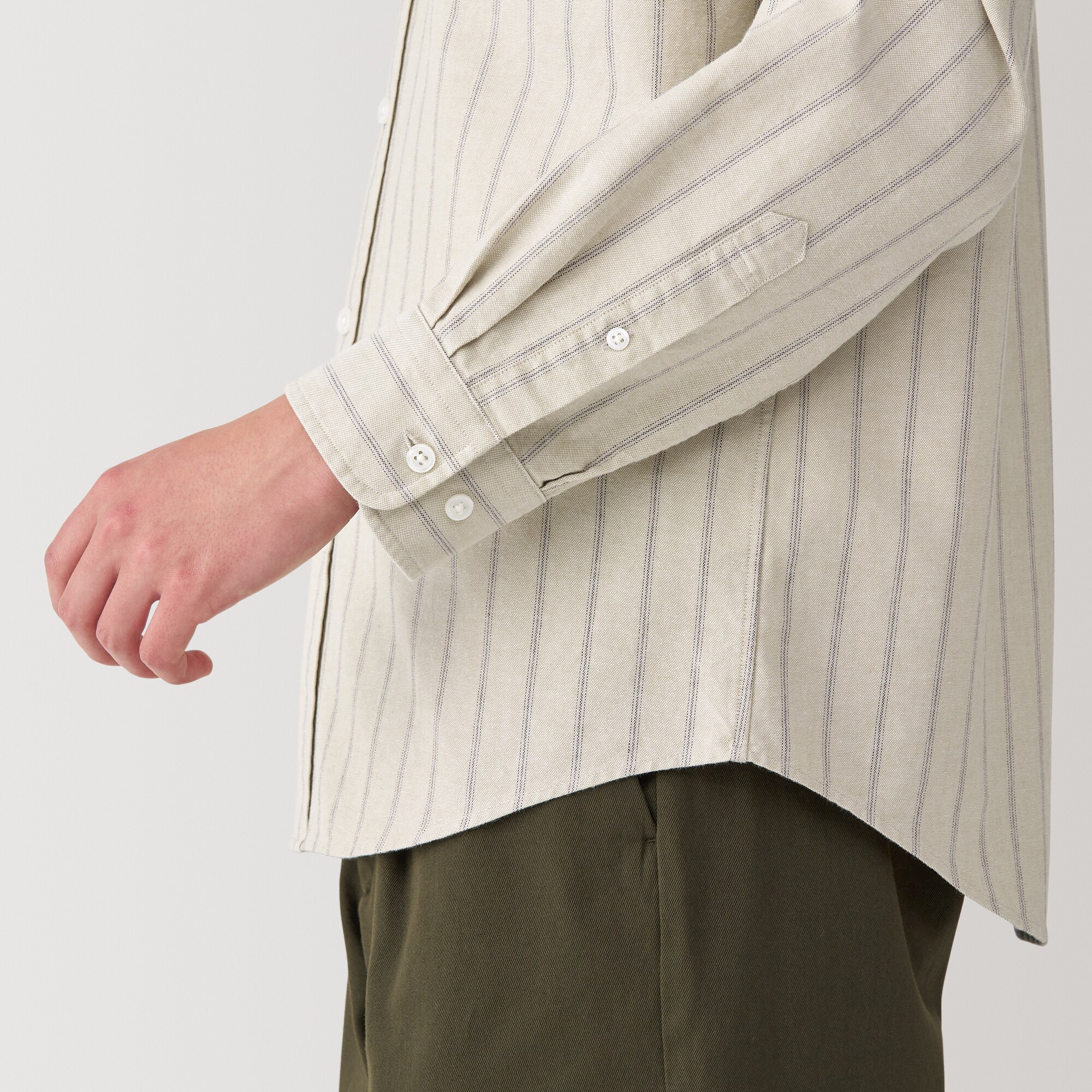 紳士 洗いざらしオックススタンドカラー長袖シャツ | 無印良品