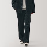 紳士　木の実から作ったカポック混コーデュロイワイドパンツ