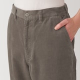 紳士　木の実から作ったカポック混コーデュロイワイドパンツ