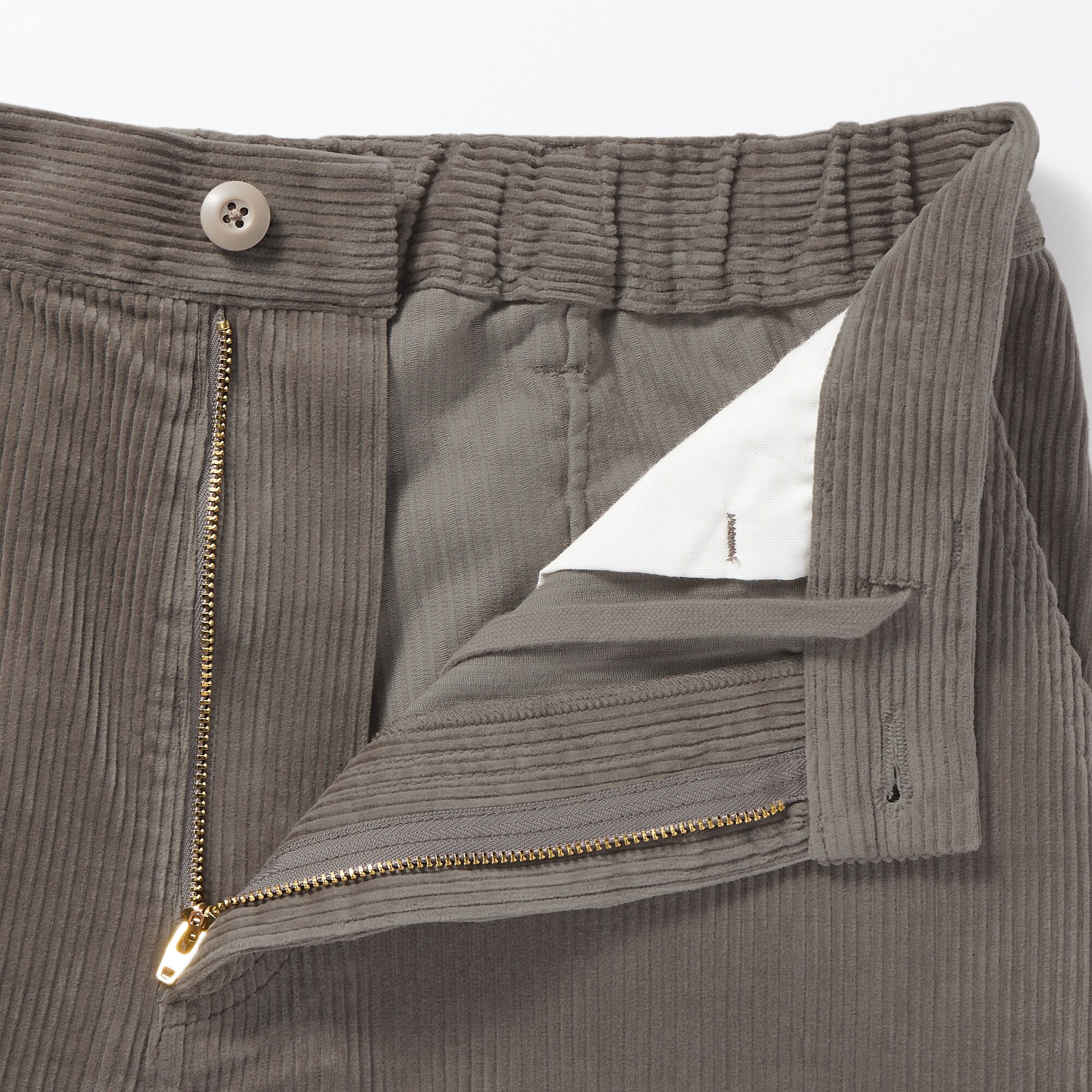 紳士　木の実から作ったカポック混コーデュロイワイドパンツ