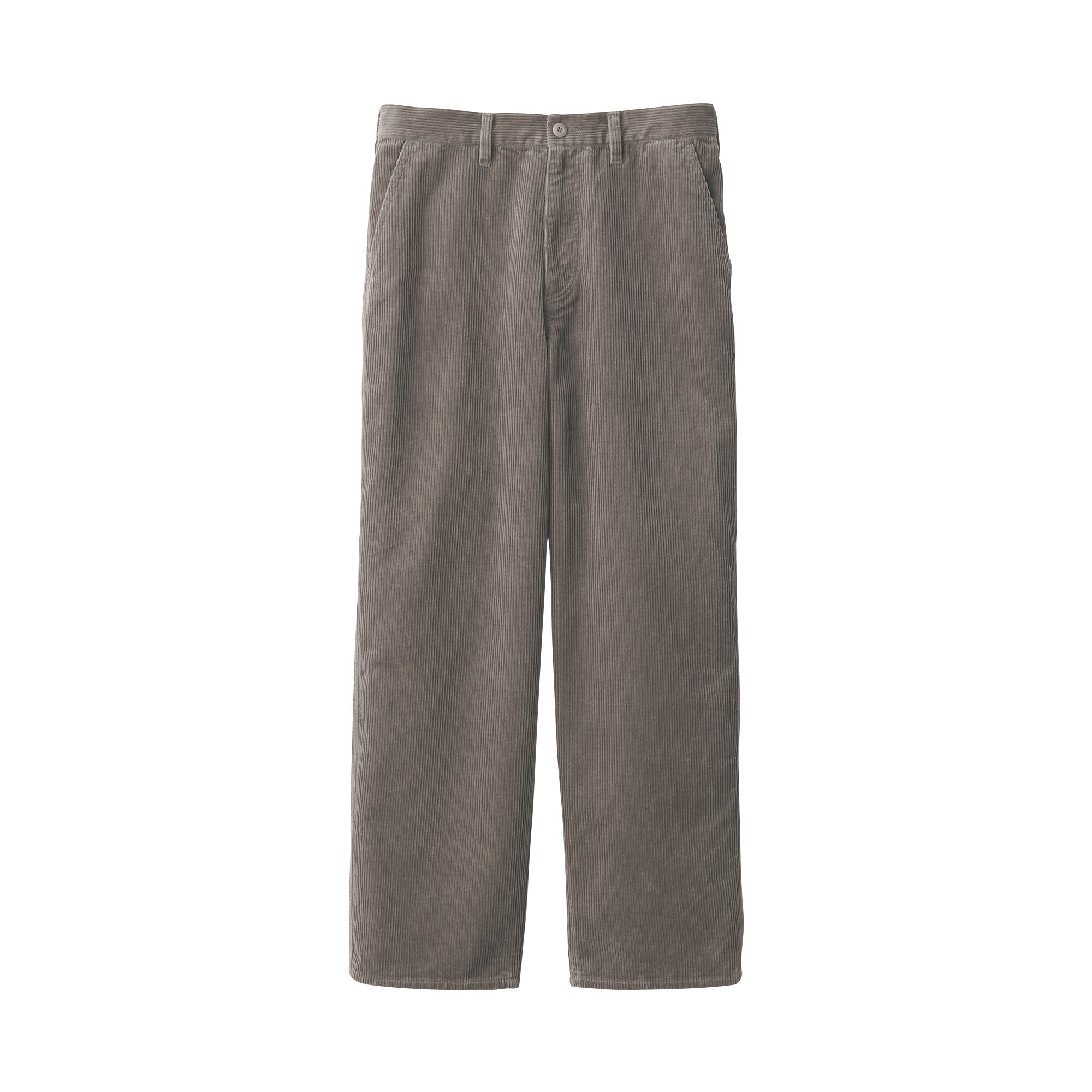 紳士　木の実から作ったカポック混コーデュロイワイドパンツ