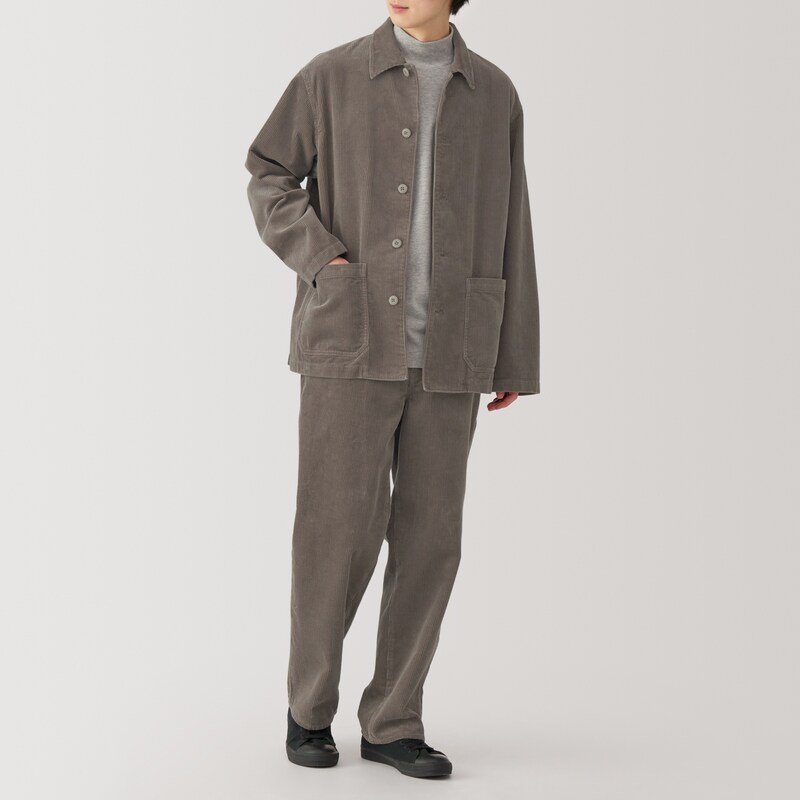紳士 木の実から作ったカポック混コーデュロイワイドパンツ | 無印良品