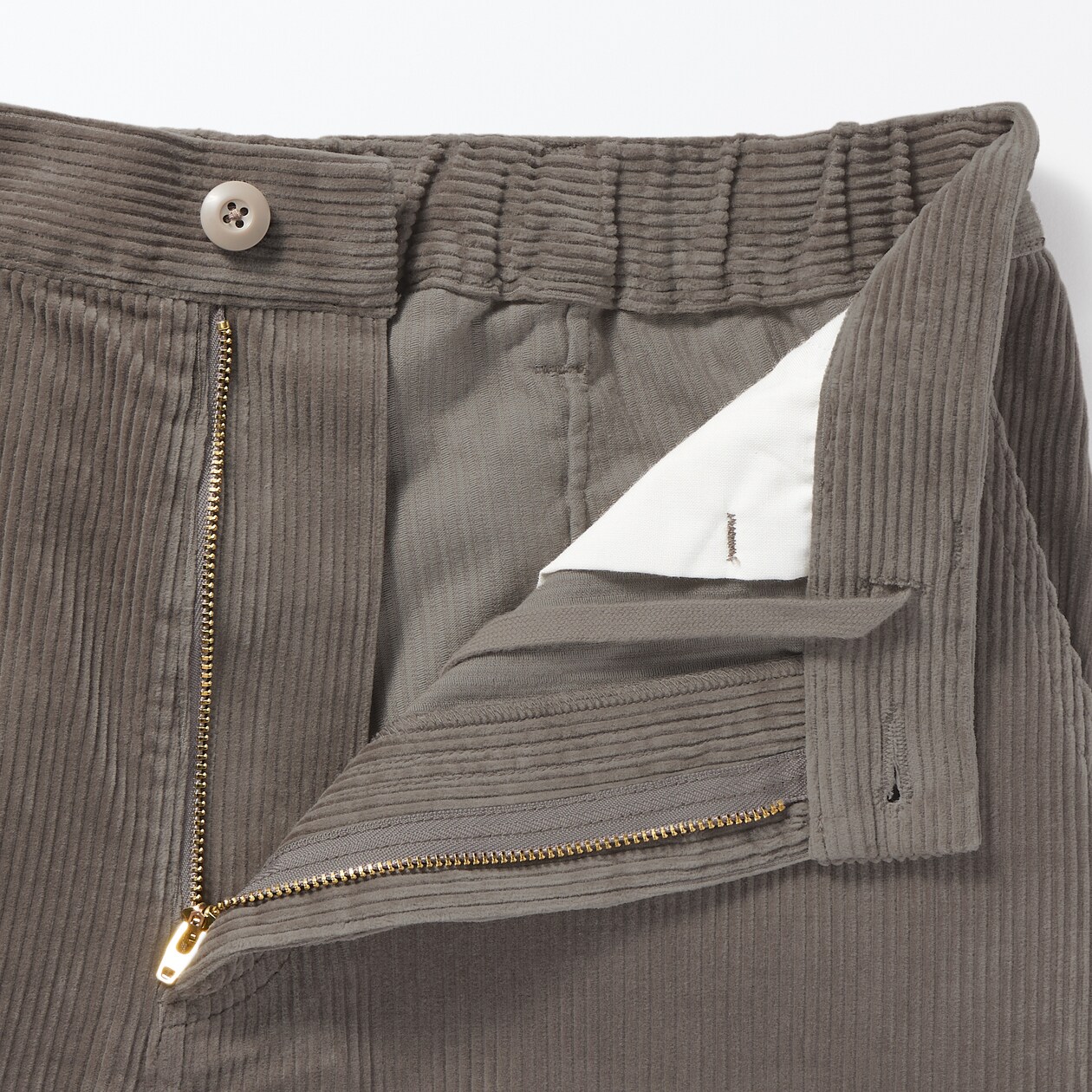 紳士　木の実から作ったカポック混コーデュロイワイドパンツ