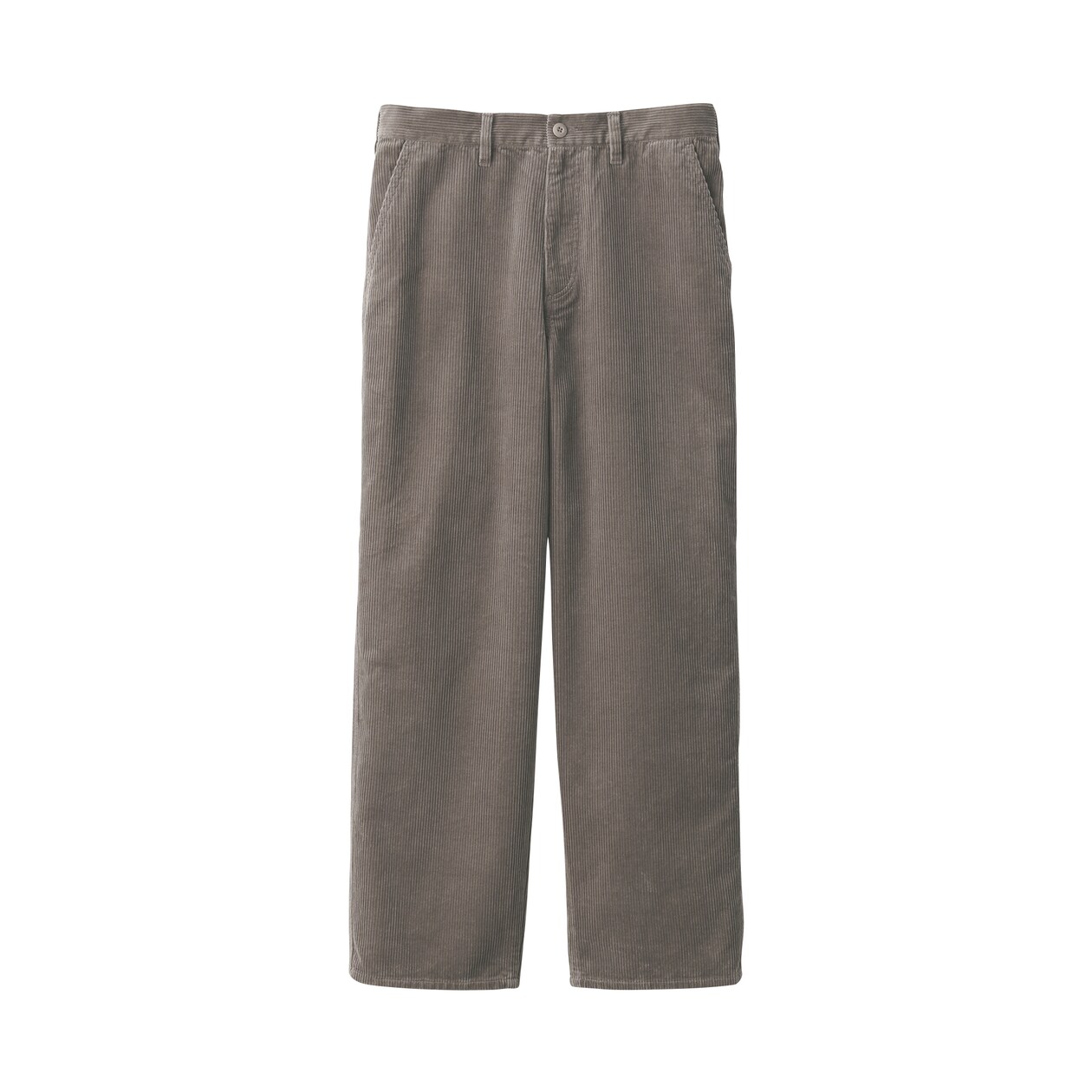 紳士　木の実から作ったカポック混コーデュロイワイドパンツ