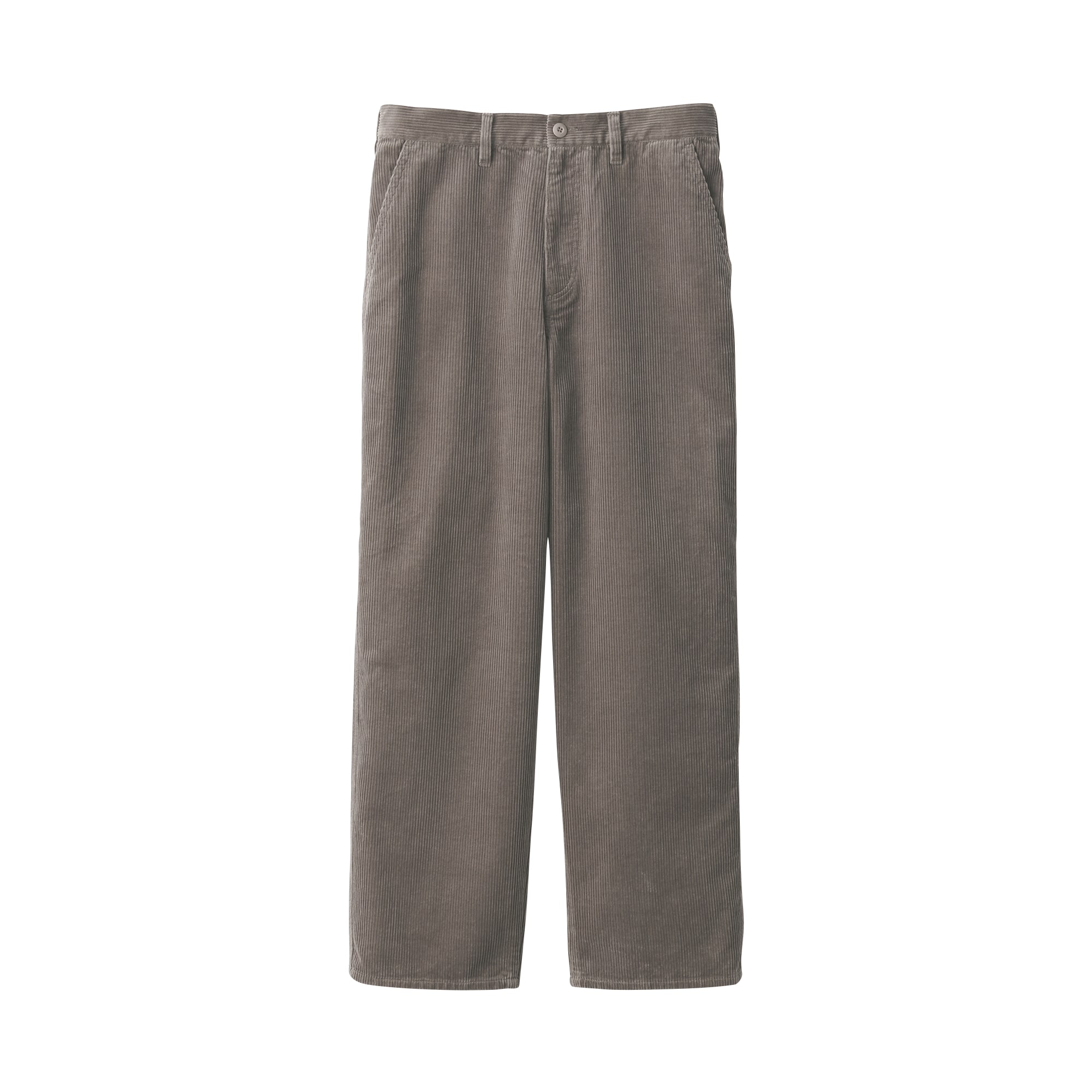 紳士　木の実から作ったカポック混コーデュロイワイドパンツ