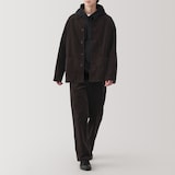 紳士　木の実から作ったカポック混コーデュロイワイドパンツ