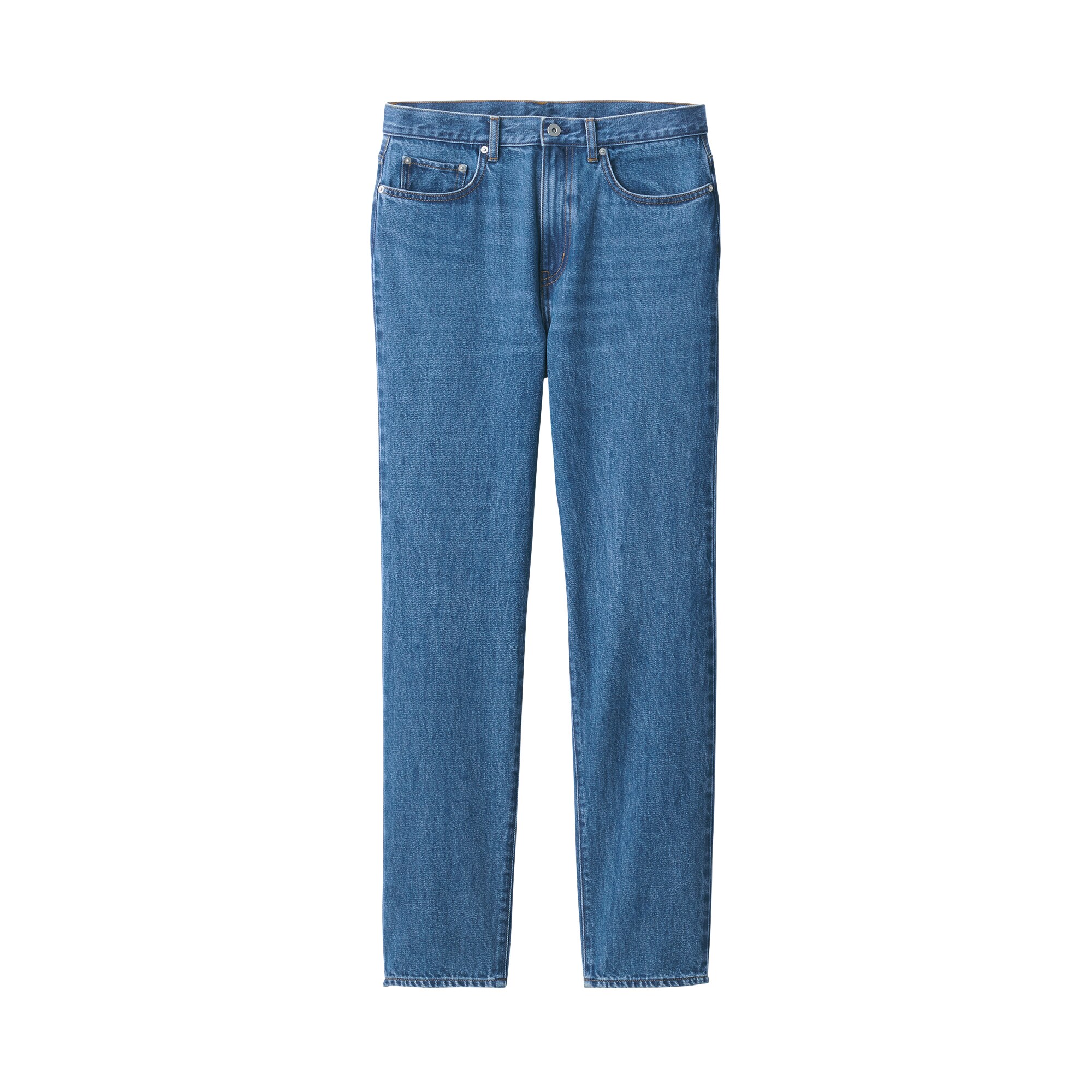 紳士 木の実から作ったカポック混デニムストレートパンツ