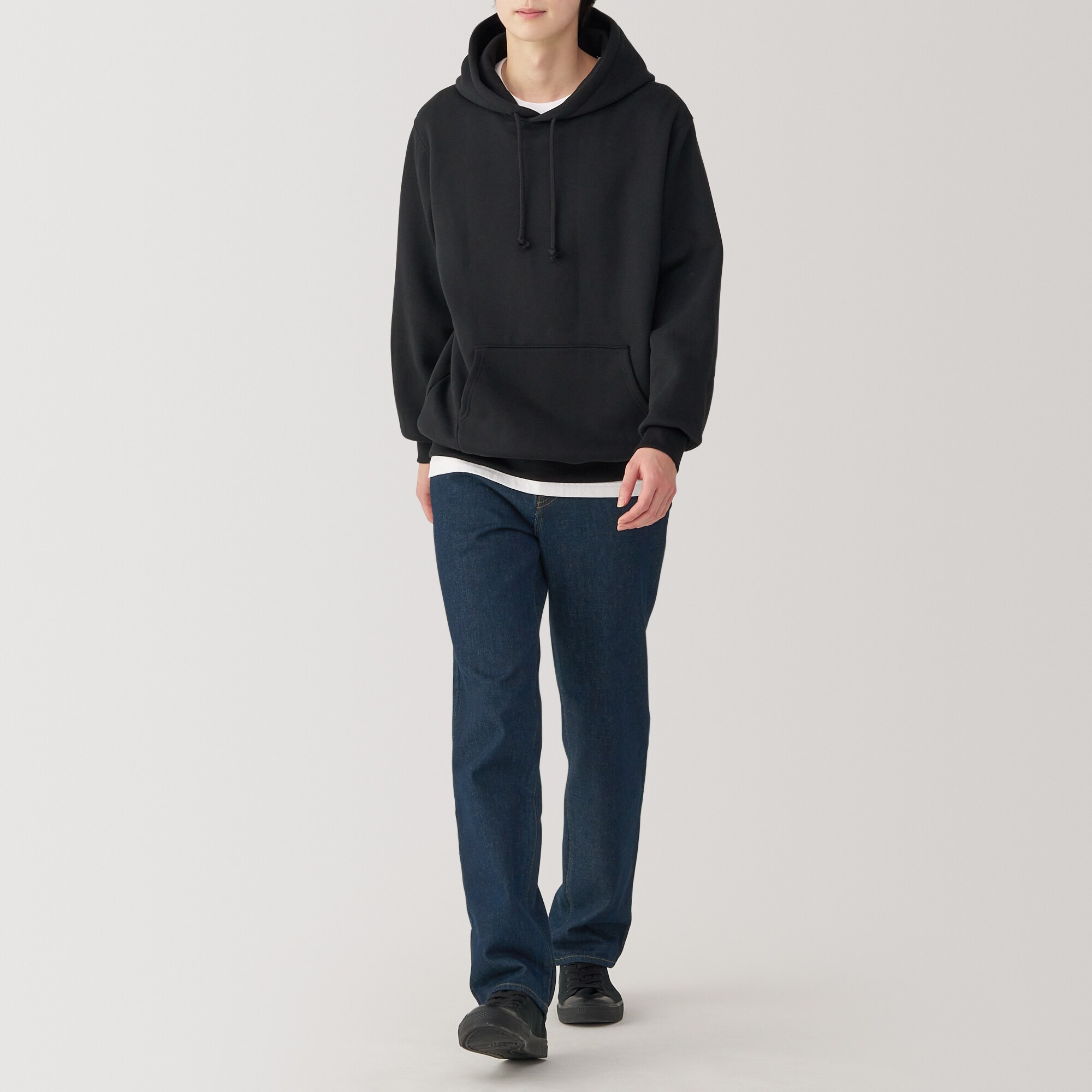 紳士　木の実から作ったカポック混デニムストレートパンツ　インディゴ