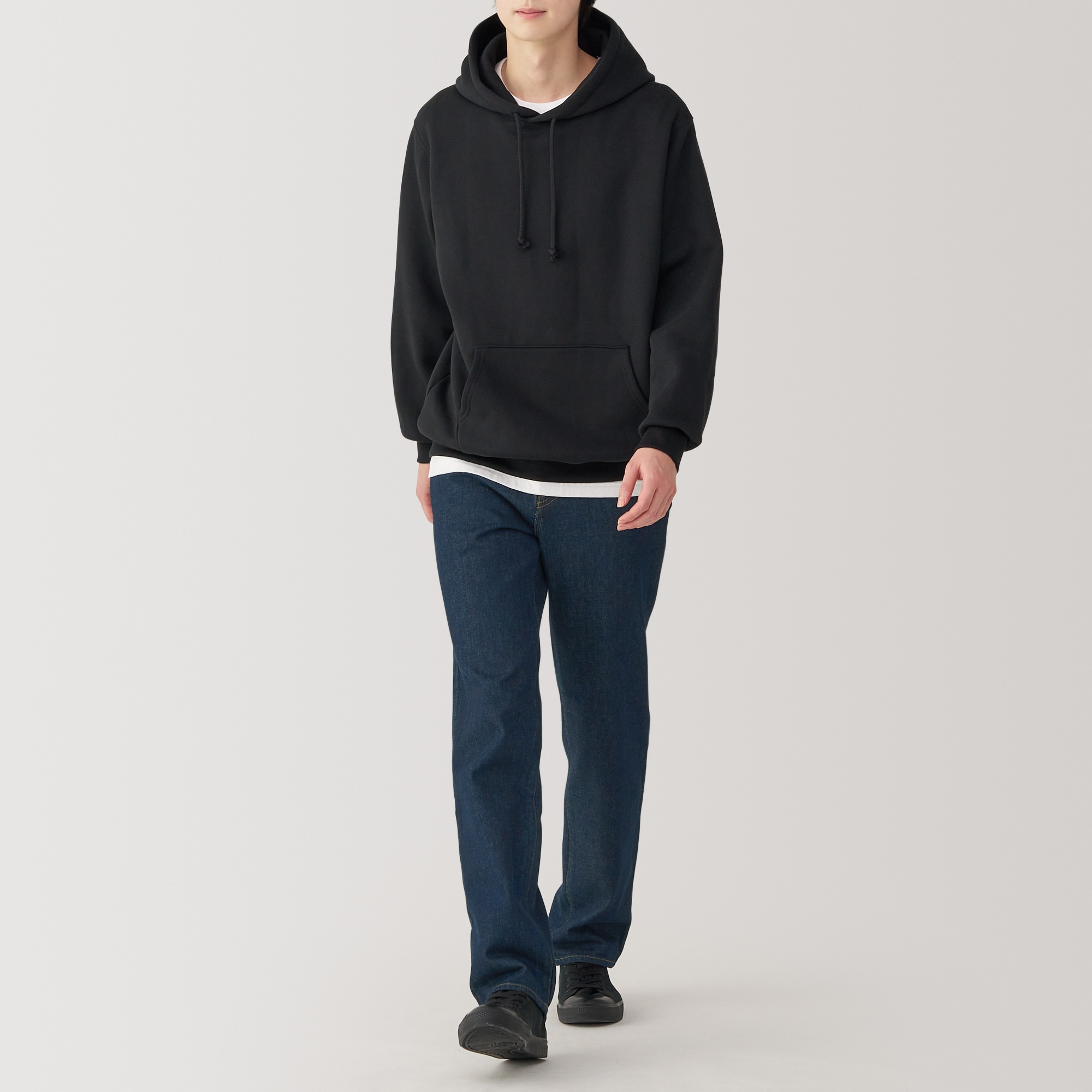 紳士　木の実から作ったカポック混デニムストレートパンツ　インディゴ