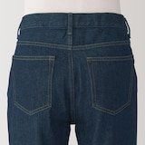 紳士　木の実から作ったカポック混デニムストレートパンツ　インディゴ