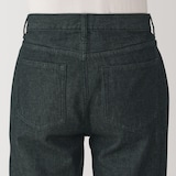 紳士　木の実から作ったカポック混デニムストレートパンツ　黒