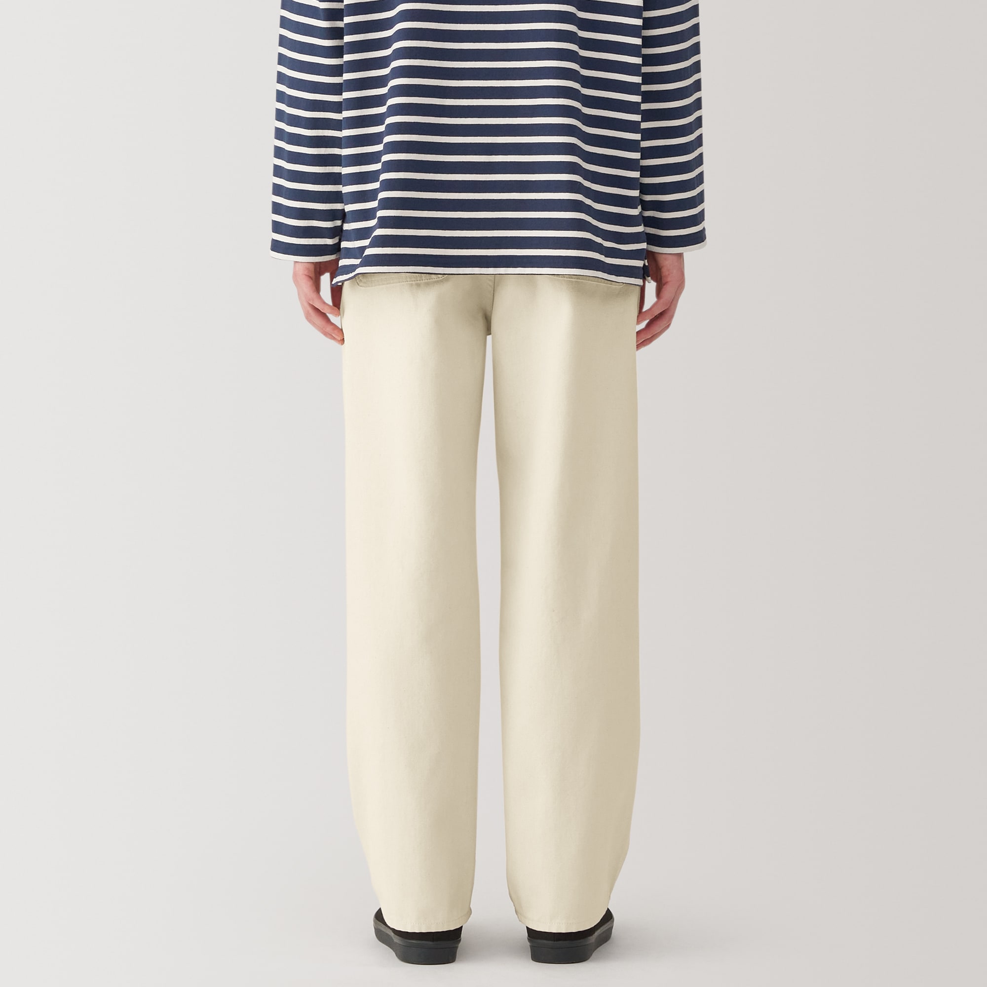 紳士 木の実から作ったカポック混キャンバスワイドパンツ | 無印良品