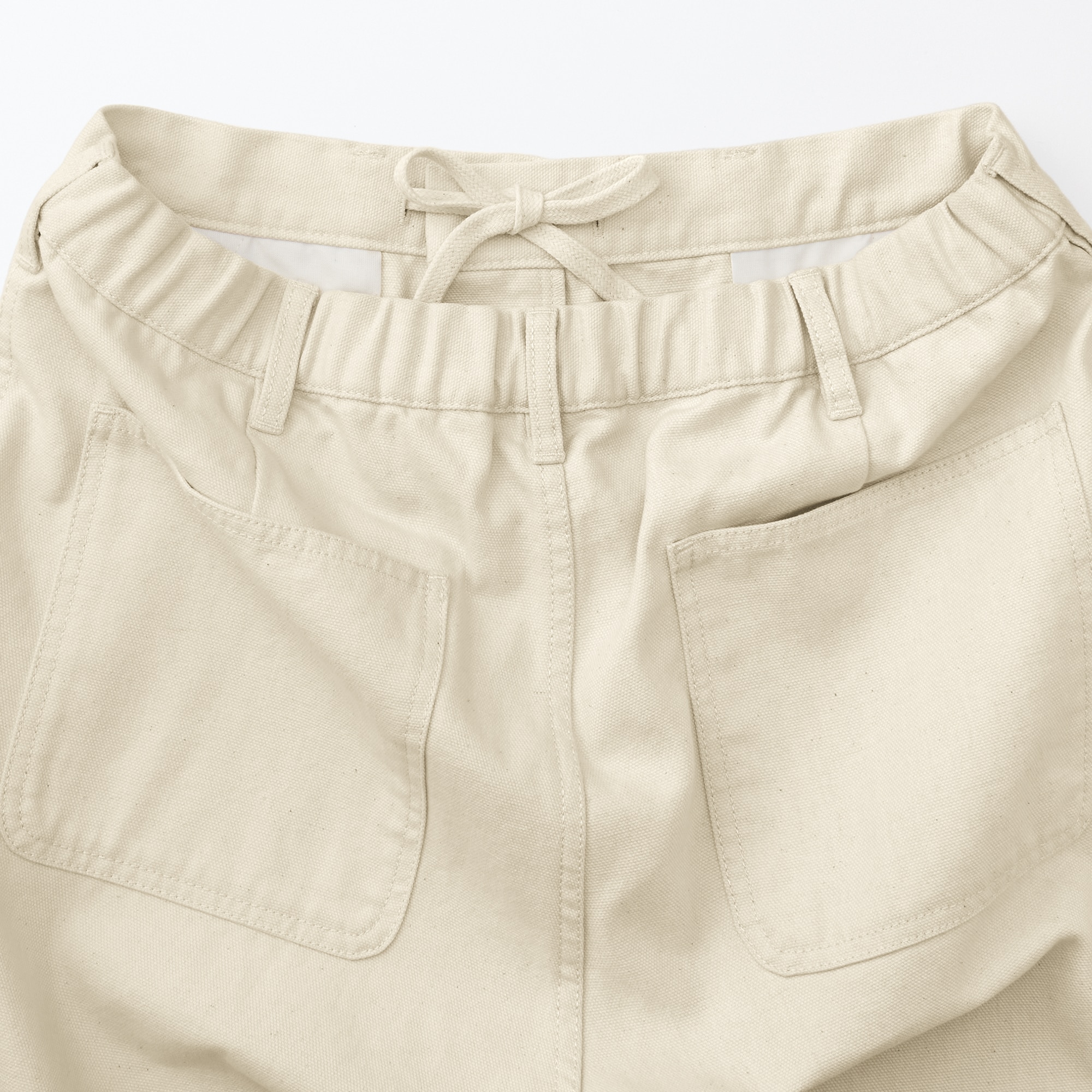 紳士　木の実から作ったカポック混キャンバスワイドパンツ