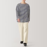 紳士　木の実から作ったカポック混キャンバスワイドパンツ